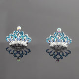 Mini Tiaras Hair Comb Accessory for Wedding / Pageant / Special Occasion - Gifts Are Blue - 3