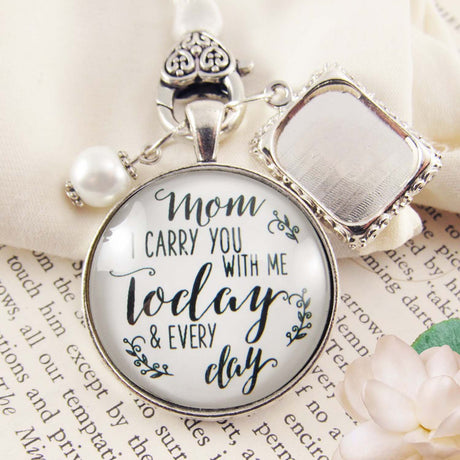 Missing You As I Walk Down the Aisle Charms Wedding Keychains - Gifts Are Blue