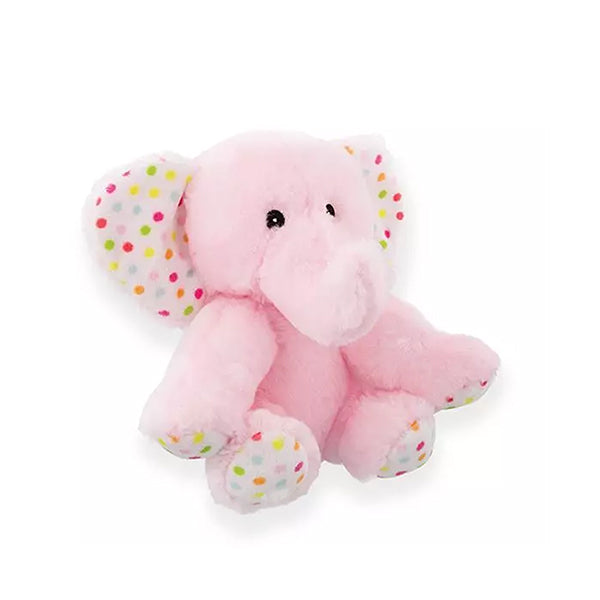 Plush-Baby-Elephant-Polka-Dots-Feet-Ears-for-Babies-and-Toddlers-Pink-Main