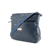 Renato Balestra Womens Crossbody Bag, Designer Maya Series, Sideview, Blue
