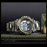 Boys Digital Military Sports Watch, 50M Water Resistant, 7 to 11 year olds, Gift Box, 1547, Lifestyle, Army Green Camo