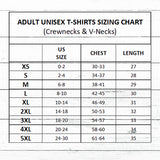 Bride & Groom Matching TShirts Size Guide Chart