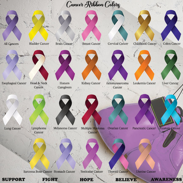 Give Cancer The Boot T-Shirt, Cancer Survivor Tee, All Ribbons, 50+ T-Shirt Colors, Cancer Awareness Shirts