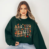 Alternative Halloween Sweatshirt for Christians with a play on words. all SKUs