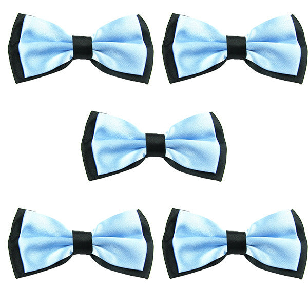 Mens Blue and Black Formal Event Pre-Tied Bow Ties Sets - Gifts Are Blue - 9