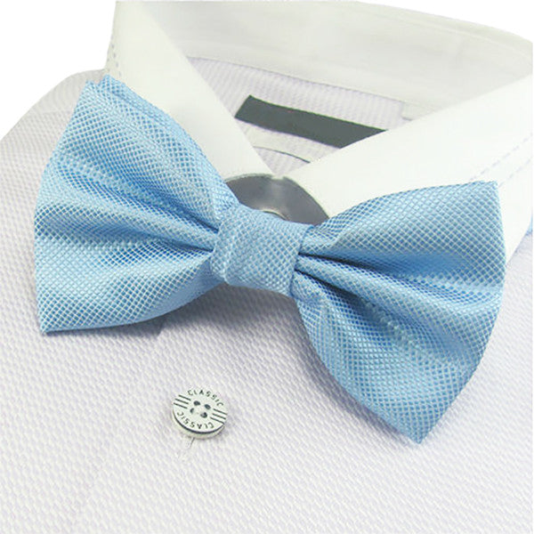 Mens Pre-Tied Blue Bow Tie for Formal Events - Gifts Are Blue - 2