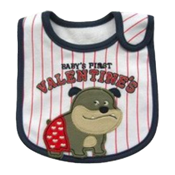 Baby Boy First Valentine Waterproof Bib