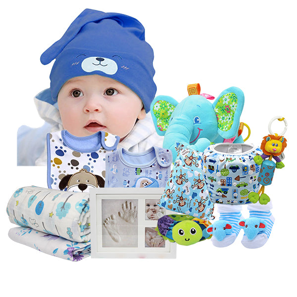 Baby Boy Gift Box, Ready to Gift Baby Set, 12 Items; Main