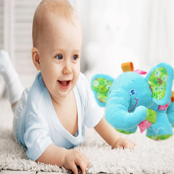 Cute Plush Lullaby Musical Elephant Toy for Baby Gifts Are Blue
