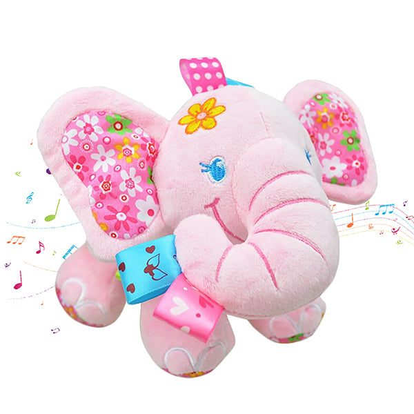 Cute Plush Lullaby Musical Elephant Toy for Baby Gifts Are Blue