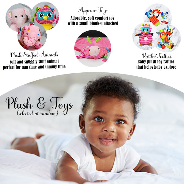 Baby Girl Gift Box, Ready to Gift Baby Set, 12 Items; Toy Details