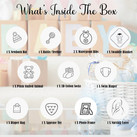 Baby Girl Gift Box, Ready to Gift Baby Set, 12 Items; What's Inside The Box