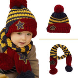 Little Kids Knitted Winter Beanie Hat and Scarf Set, 1 to 4 year olds - Baby & Set, Yellow