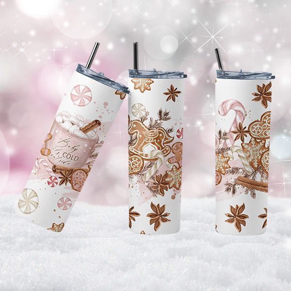 Baby Its Cold Outside Holiday Tumbler, a Winter Wonderland Tumbler