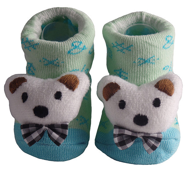 Cute Infant Baby Cotton Socks Shoes, 0 to 6 Months - Gifts Are Blue - 2