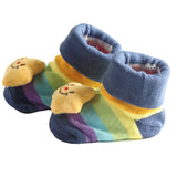 3 Pack Cute Infant Baby 3D Socks Slippers - Gifts Are Blue - 7