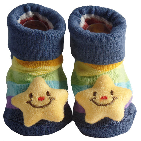 Cute Infant Baby Cotton Socks Shoes, 0 to 6 Months - Gifts Are Blue - 4