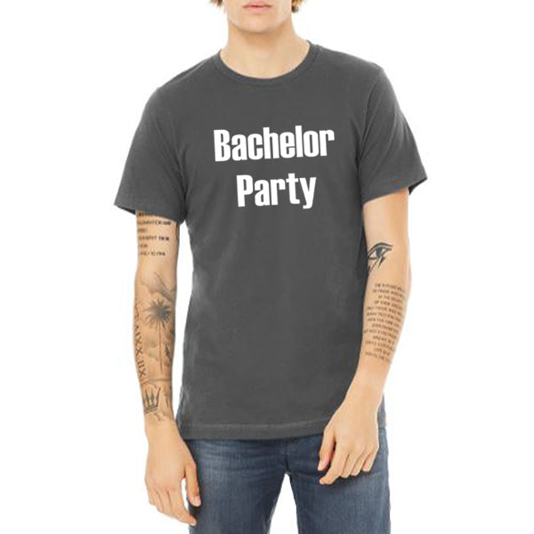 Bachelor Party Groom and Groomsmen T-Shirts, Crewneck, Bachelor Party Shirts, Groomens Shirts, Groomsmen Tees - Charcoal T-Shirt