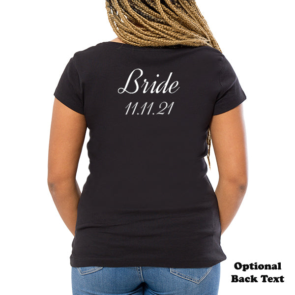 Bachelorette Party Bride and Bridesmaids T-Shirts, Bridesmaid Shirts, Bridemaids Tees, Bachelorette Party Shirts; Back View 
