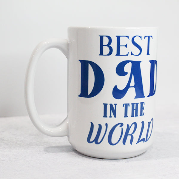 The Best Dad In The World Coffee Mugs, 15 oz Coffee Mugs, Fathers Day Coffee Cups, Men Coffee Mugs, Novelty Mugs - Altview