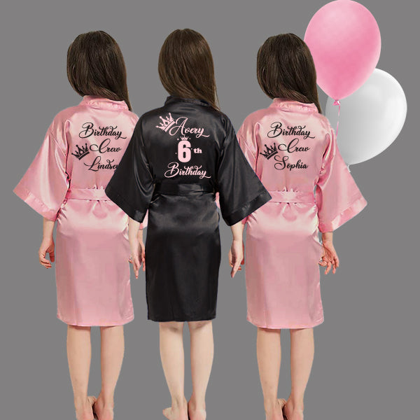 Pretty Girl Robes w Birthday Number for Birthday Girl & Birthday Squad ...