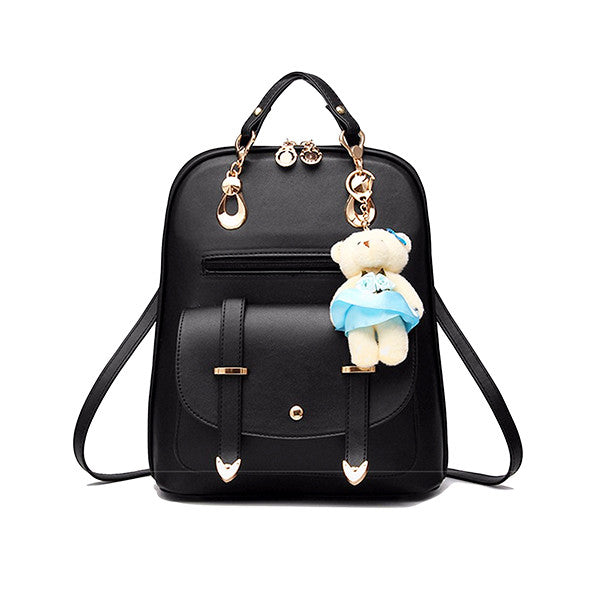 black backpack w charm