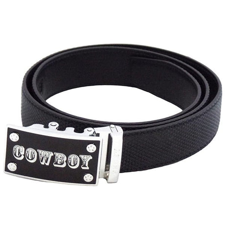 FEDEY Mens Ratchet Belt, Cowboy, Classic, Altview, Black/Silver