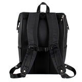  Black Gaba City Backpack by Harvest Label - Multiple Exterior Pockets - Backview