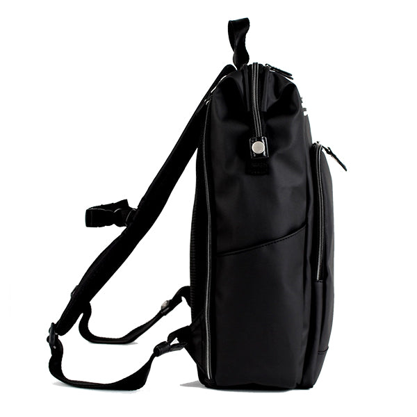  Black Gaba City Backpack by Harvest Label - Laptop Bag - Sideview 2