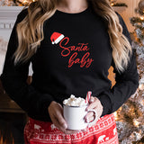 Black long sleeve tee with Santa Baby design for Christmas.  all SKUs