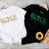This is our Black History Month Shirts showcasing a matching combination one on a white shirt with black print, and the other with a black shirt with white print.  Choose from XS to 6XL in a variety of styles.