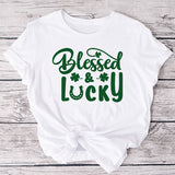 Blessed & Lucky Shirts for Saint Patricks Day Shirt in Sizes XS to 6XL, Christian Shirts and Religous Shirts for St Pattys Day Wear