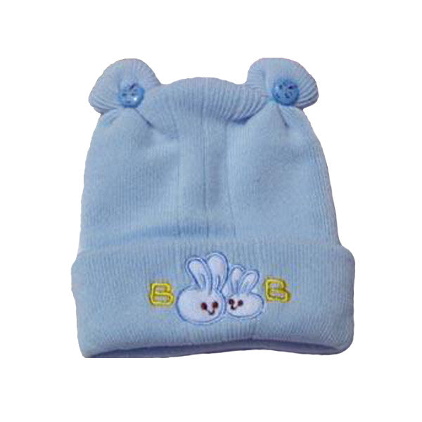 Adorable Blue Baby Hat with Cute Rabbit Design - Gifts Are Blue