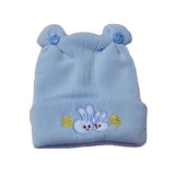 Adorable Blue Baby Hat with Cute Rabbit Design