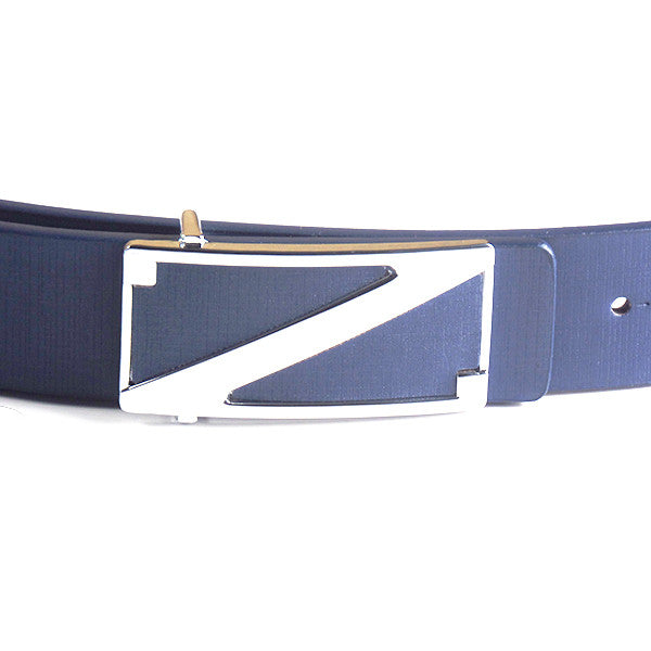 Fashionable Blue Belt with Silver Z Buckle - Gifts Are Blue - 3