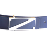 Fashionable Blue Belt with Silver Z Buckle - Gifts Are Blue - 3