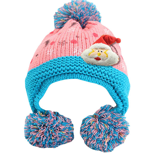 Infant Knitted Ready for Christmas Winter Beanie Hat, 6M to 24M - Gifts Are Blue - 4