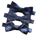 Pre-Tied Fashionable Blue Bow Ties