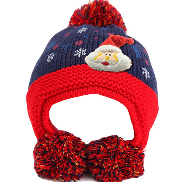 Infant Knitted Ready for Christmas Winter Beanie Hat, 6M to 24M - Gifts Are Blue - 5