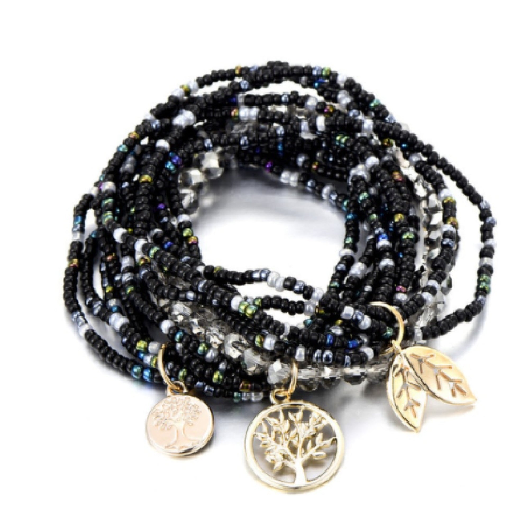 Boho Tree of Life Bracelet Black Main