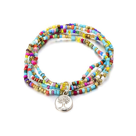 Boho Tree of Life Bracelet Multicolor Tree of Life Charm