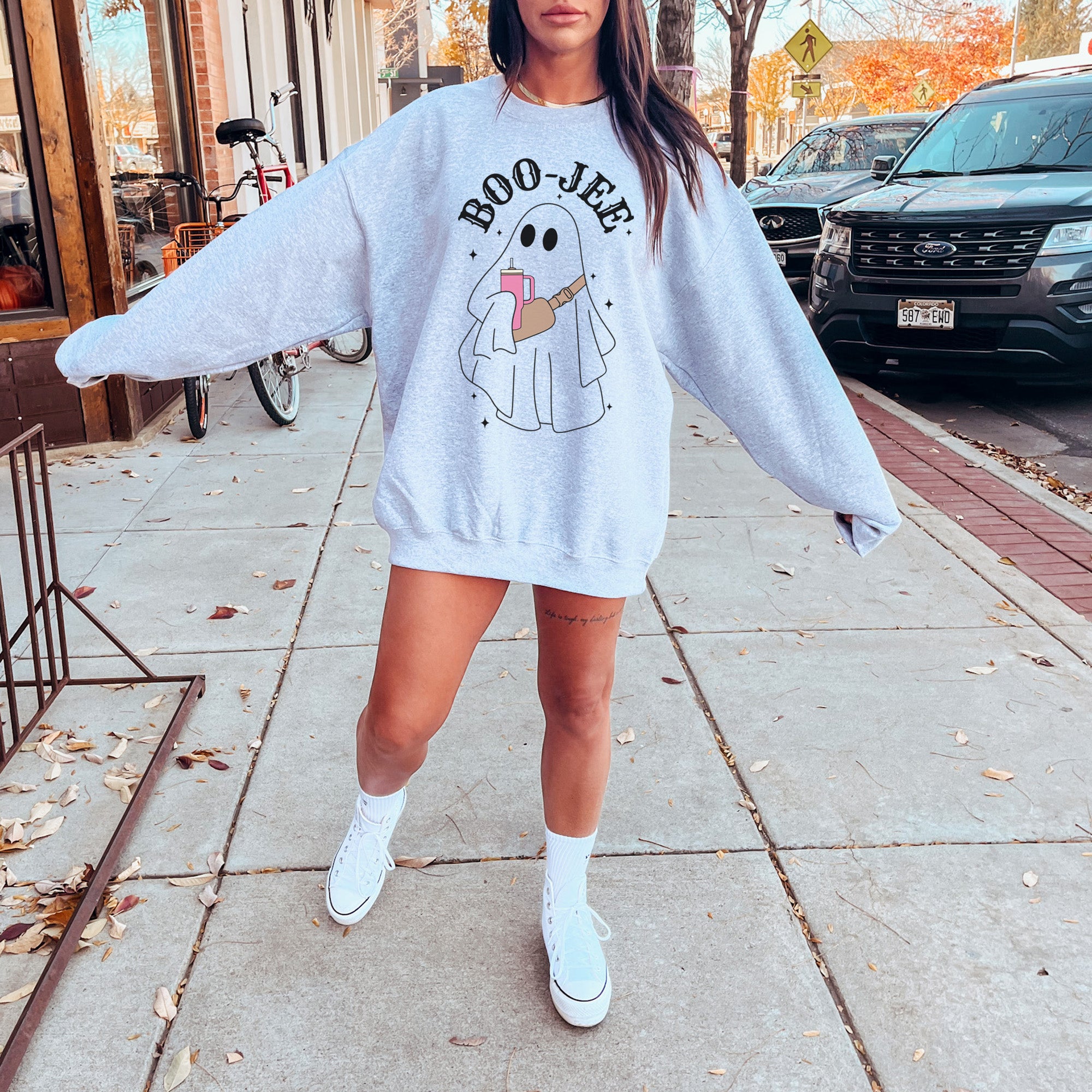 A great Sweatshirt for Halloween spirit in a wide array of colors and sizes. all SKUs