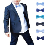 Boys Blue Polka Dot Pre-Tied Bow Ties for Formal Events