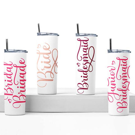 Personalized Bridesmaid Tumblers for the Entire Bridal Party, Proposal Gift for Bridesmaid, Maid of Honor, Flower Girl - Wedding Tumbler