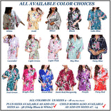 Bride and Bridesmaid Robe Set Color Choices - Floral Robes