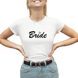 Bride And Bridesmaid Bachelorette Cre, Bride T Crewneck, Bridesmaid Shirts, Bridemaids Tees, Bachelorette Party Shirts - T Bride And Shirt Model