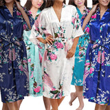 Bridesmaid Robes Medium Length Robes Set Color Options On Models