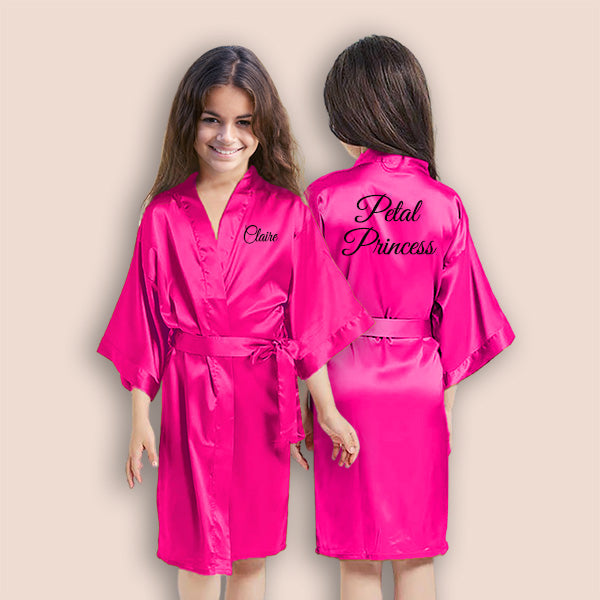 Bright Pink Personalized Bridesmaid Robes, Custom Womens & Girls Robes for All Occasions, Bachelorette Party Robes, Quinceanera Robes, Birthday Robes