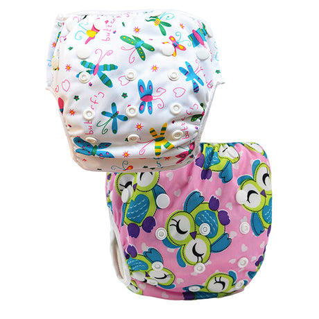 2 Pack Leakproof Reusable Swim Diapers, 0 to 2 years