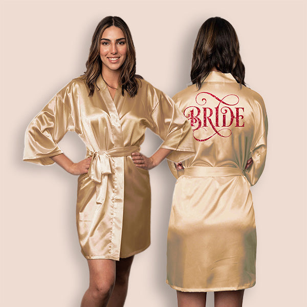 Bridal Party Robes | Bridesmaid Robe Personalize with Bride, Maid of Honor, Matron of Honor, Mother of the Bride & Mother of the Groom Texts